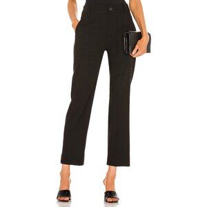 Vince Crop Linen Blend Utility Pants Black Size 2